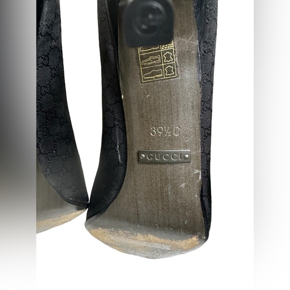 GUCCI Vintage GG Monogram Logo Pumps Heels US39.5 Pointed Toe shoes - Picture 15 of 16